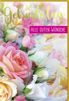 Produktbild von Geburtstag - Glückwunschkarte im Format 11,5 x 17 cm mit Umschlag