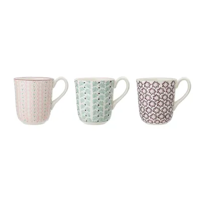 Produktbild von Bloomingville Maya Becher Violett Steingut 360 ml 3er Set