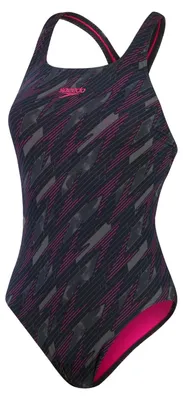 Produktbild von Speedo Hyperboom Badeanzug Damen, Farbe:Schwarz-Blau, Größe:38