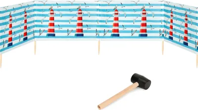 Produktbild von Garronda Strand Windschutz Sichtschutz 5m lang plus Gummihammer GAEX001