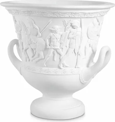 Produktbild von Casa Padrino Luxus Barock Blumentopf Weiß Ø 60 x H. 60 cm - Barockstil Deko