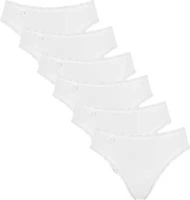 Produktbild von sloggi 6er Pack 24/7 Baumwolle Lace Tai Slip Perfekter Sitz, Mit feinen Details, Angenehm auf der Haut