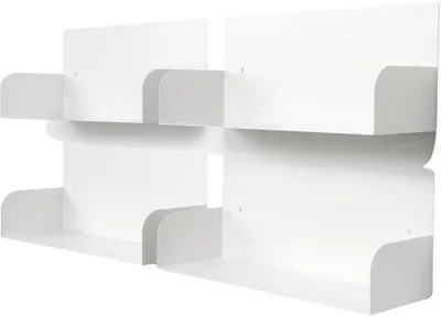 Image de Lot de 4 étagères murales métalliques, pour livres et objets décoratifs