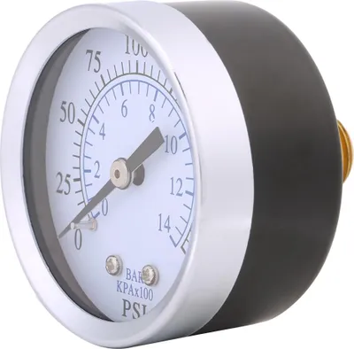 Obrázek produktu pro 1 ks mini manometru pro palivo, vzduch, olej nebo vodu 0–200 psi / 0–14 bar NPT