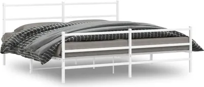 Immagine prodotto di Giroletto con testiera e pediera in metallo bianco 183x213 cm