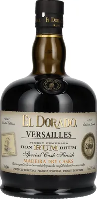 Produktbild von El Dorado Rum VERSAILLES Special Madeira Dry Casks 2005 55,1% Vol. 0,7l