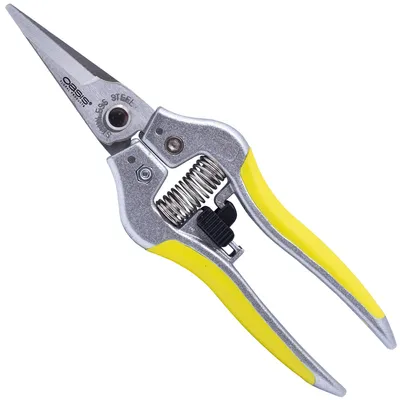 Produktbild von Oasis Präzisions-Rebschere 19cm für Floristik und Gartenarbeit – Hochwertiger Edelstahl, Rutschfester Griff