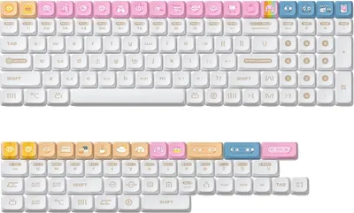 Produktbild von NuPhy Tastenkappen Set für Mechanische Tastatur Numoji nSA Profile Dye-sub PBT Keycaps Bright / All in One