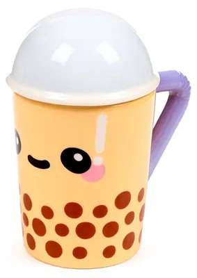 Image de Tasse en céramique avec couvercle « Bubble Tea » - Puckator