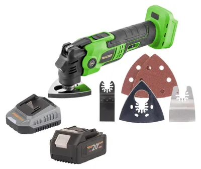 Produktbild von Procraft PMT22bb Akku Multifunktionswerkzeug 20 V Brushless + 1x Akku 4,0 Ah + Ladegerät