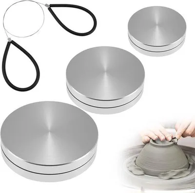 Image de Outils de tournage de la céramique, 30 mm/38 mm/45 mm, fil de coupe inclus, pour les amateurs et les céramistes