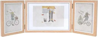 Immagine prodotto di Set di cornici in legno pieghevoli, 10 x 15 cm e 13 x 18 cm, per esporre le foto