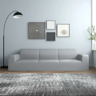 Produktbild von "2026 Promotion" Stretch Sofahusse 4-Sitzer Grau Polyester-Jersey - Hussen CC18560