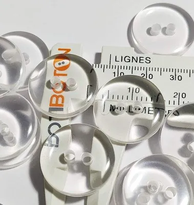 Image de Boutons transparents, 50 pièces, réversibles, pour travaux manuels et couture