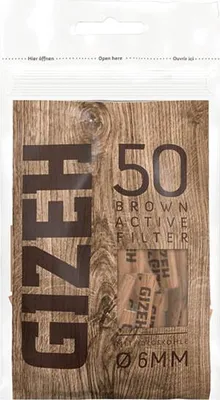 Image de GIZEH BROWN Filtre actif 6mm 50er