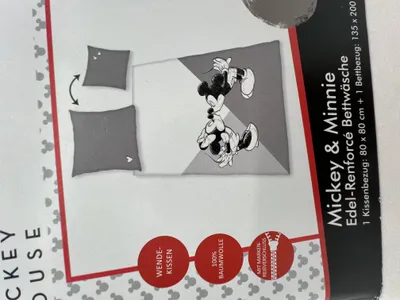 Produktbild von Disney Mickey Mouse Edel-Renforcé-Bettwäsche 135x200 cm Mickey&Minnie