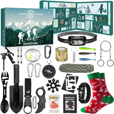 Produktbild von Survival adventskalender 2026 für Jugendliche 24 Gadget Weinachtskalendener