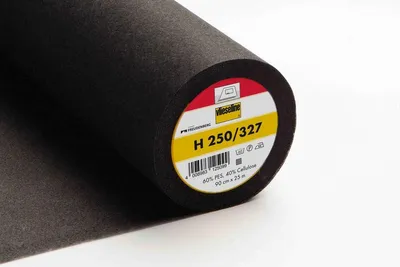 Produktbild von Vlieseline Stoff Meterware Bügelvlies H250 schwarz 90cm