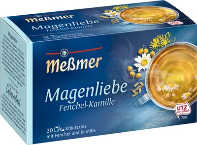 Produktbild von Meßmer Magenliebe Fenchel Kamille natürlicher milder Kräutertee 40g