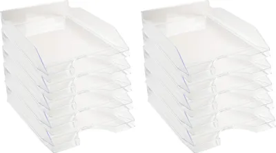 Zdjęcie produktu dla Tacka na listy Ecotray Office A4 krystalicznie przezroczysta Opakowanie 10 szt