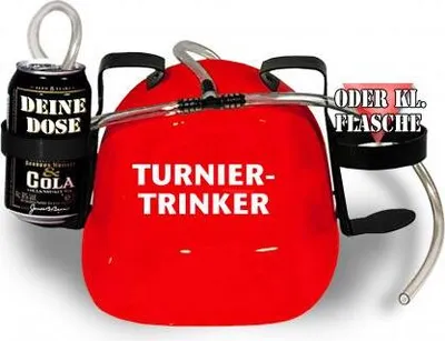 Produktbild von Trinkhelm Spaßhelm mit Print - Turniertrinker - 51638 Color - rot