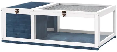 Produktbild von Schildkr?tenhaus Outdoor Holz Schildkr?tengehege Haupth?usern Blau