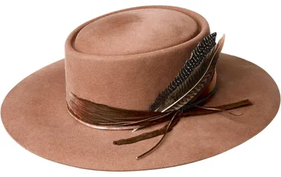 Imagen del producto de Sombrero vaquero Bailey Renegade, fabricado en 100% lana, de color marrón, con ala recta y extra ancha, talla M