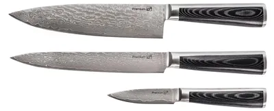 Zdjęcie produktu dla Zestaw 3 noży G21 Damascus Premium, w pudełku