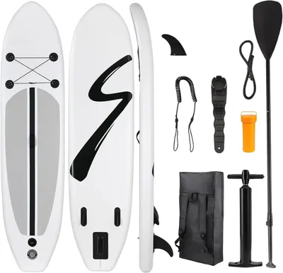 Immagine prodotto di Tavola da paddleboard, costruzione resistente, facile da gonfiare, strato singolo bianco