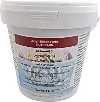 Produktbild von Rotbraun 1 Liter- Acrylsilikon Farbe