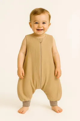 Immagine prodotto di Sacco a pelo in mussola per bambini con gambe XL 2-4 anni estate TOG 1.0 - Cammello