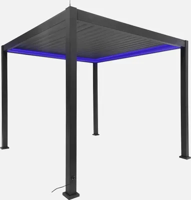 Immagine prodotto di Pergola bioclimatica 3x3m elettrica in alluminio con illuminazione LED, Antracite