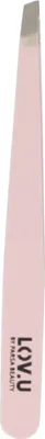 Produktbild von PARSA Beauty LOV.U Pinzette in Rosa aus Edelstahl mit präziser Schrägspitze