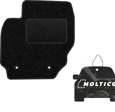 Produktbild von moto-MOLTICO Fahrer Fußmatte Auto Velours Fahrerseite Autoteppiche Schwarz Fahrermatte 1-teilig passend für Volvo S80 II 2008-2016