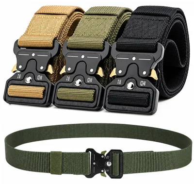 Immagine prodotto di Cintura tattica militare nera 120 x 3,8 cm