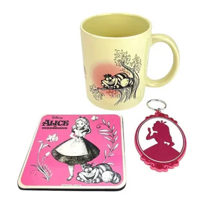 Image de Pyramid International Disney Tasse, dessous de verre et porte-clés Alice au pays des merveilles Vintage