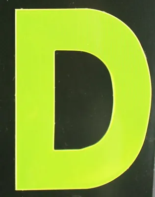 Produktbild von Conacord Reflektierender Klebebuchstabe D gelb 80 mm