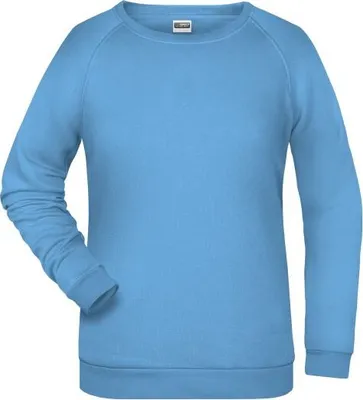 Produktbild von Rundhals-Sweatshirt mit Raglanärmeln für Damen sky-blue, Gr. M