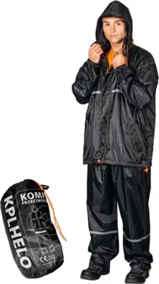 Produktbild von Regenanzug schwarz in versch. Größen XXL