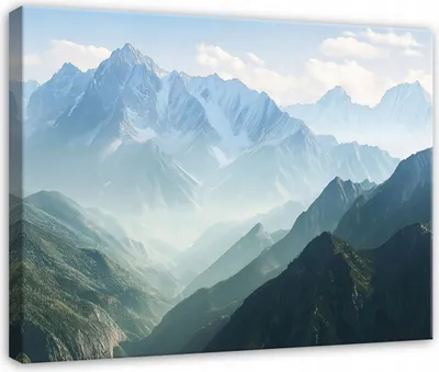 Produktbild von Leinwandbild - Bilder Natur Berge Landschaft - 100x70 cm - Leinwandbilder Wandbild XXL Wanddekoration Design Wohnzimmer Schlafzimmer Flur Büro Küche