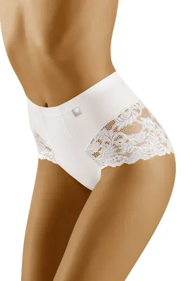 Produktbild von Wolbar wb406 dame unterhose slip hoher bund spitze unterwäsche, weiß, xl