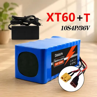 Image de Batterie pour vélo électrique 36V 100Ah - Pack batterie lithium-ion 10S4P 18650 - Puissance de 1000W - Avec protection BMS - Pour vélos électriques et scooters électriques - Connecteur XT60-T