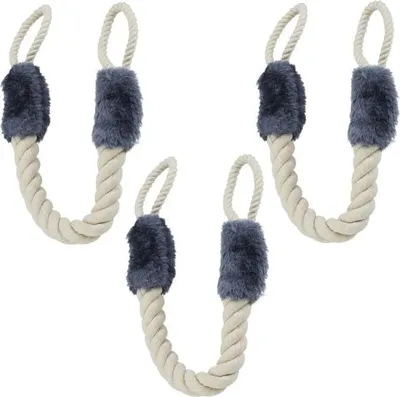 Image de Clip pour protection cordon de porte lot de 3 gris
