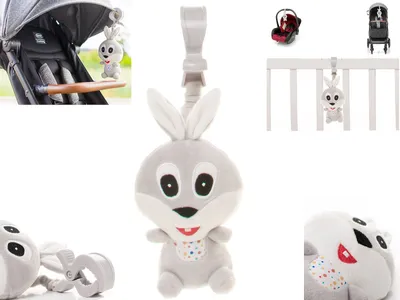 Produktbild von Spielanhänger Greifling Rassel aus Plüsch von 4baby Rabbit
