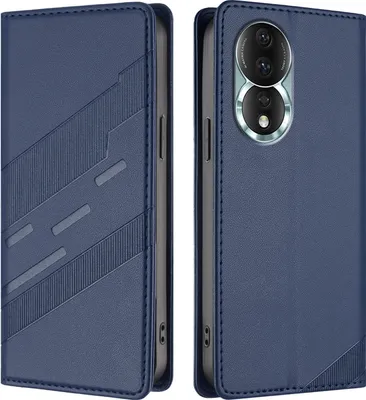 Obrázek produktu pro Pouzdro pro Honor 80,Polyuretankožené peněženkové pouzdro s přihrádkou na karty a funkcí stojánku Blau