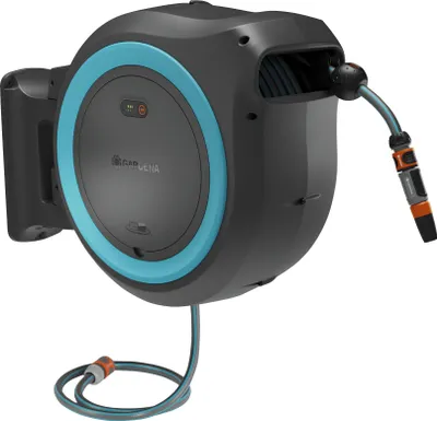 Produktbild von Gardena Powerroll Xl Wand-batterie-schlauchhalter Betriebsbereit 40 M Schwarz  Schwarz One Size