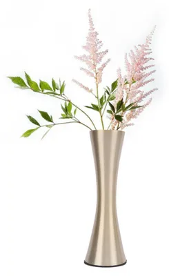 Metallvase, gold, kegelförmig, 17 cm, für Trockenblumen, Hochzeitsdeko