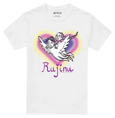 Imagen del producto de Camiseta uni para hombre/mujer, "K-Pop Demon Hunters" - "Huntrix Saja Boys Rujinu", modelo TV43554 (talla XL), color blanco