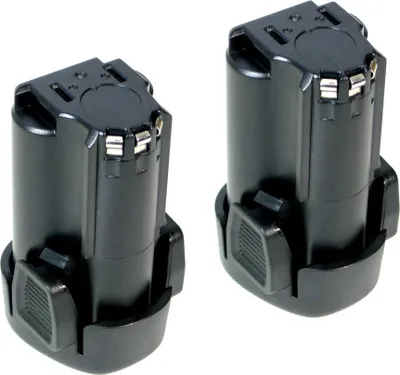 Produktbild von 2x Trade-Shop Werkzeug Li-Ion Akku 10,8V 2000mAh ersetzt Black&Decker BL1510 BL1310 BL1110 LB12 LBXR12
