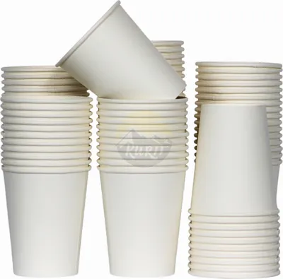 Produktbild von KURTT - Kaffeetassen to go - 8oz/200ml - 200 Stück - Kaffeebecher Pappe - Weiß - Trinkbecher - Kaffeebecher - Pappbecher - Einwegbecher